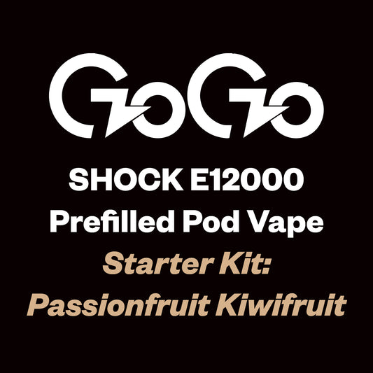 GoGo Shock E12000 Kit (12,000 Puffs) - Passionfruit Kiwifruit