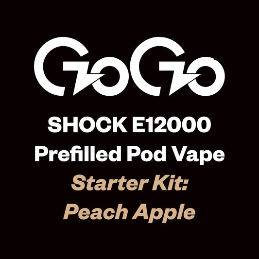 GoGo Shock E12000 Kit (12,000 Puffs) - Peach Apple