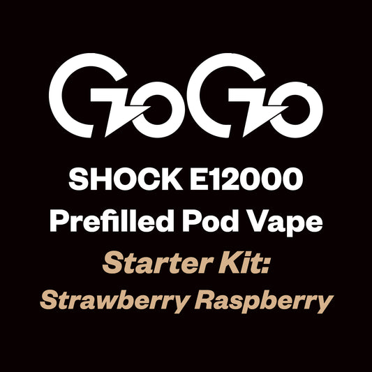 GoGo Shock E12000 Kit (12,000 Puffs) - Strawberry Raspberry