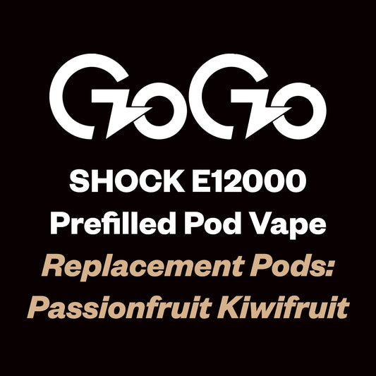 GoGo Shock E12000 Replacement Pod (12,000 Puffs) - Passionfruit Kiwifruit
