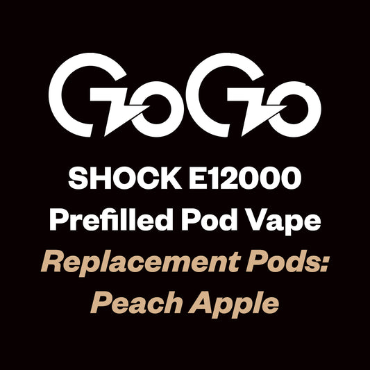 GoGo Shock E12000 Replacement Pod (12,000 Puffs) - Peach Apple