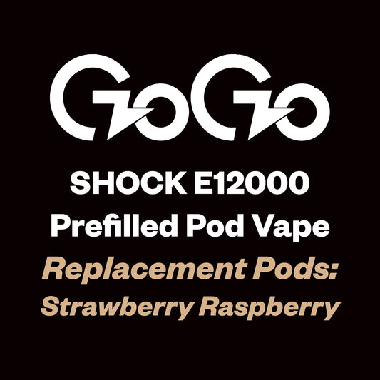 GoGo Shock E12000 Replacement Pod (12,000 Puffs) - Strawberry Raspberry