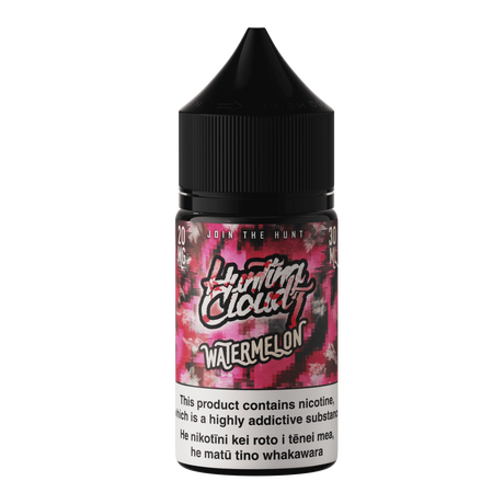 Hunting Cloudz - Watermelon - Nicotine Salt - 30ml - Vapourium Vape Shop NZ, Vape NZ, Disposable Vapes NZ, ZipPay/Afterpay Vape NZ, Vape Juice, Eliquid, Nic Salts, Freebase, Vaporium, Vapourium, Christchurch, Dunedin, Timaru.