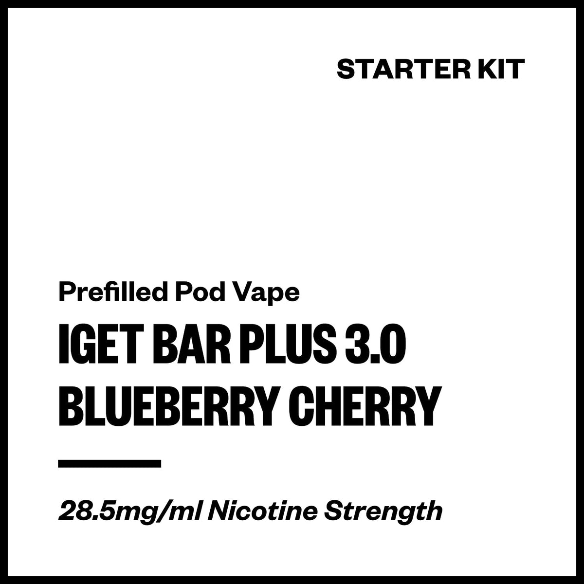 IGET Bar Plus 3.0 Starter Kit - Blueberry Cherry
