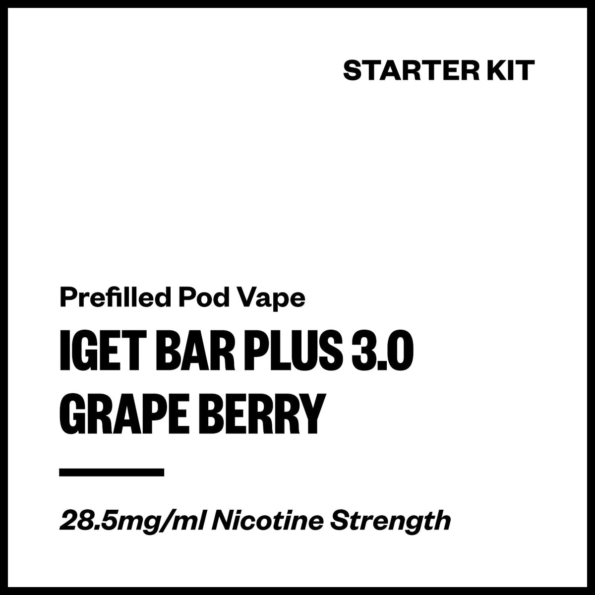 IGET Bar Plus 3.0 Starter Kit - Grape Berry