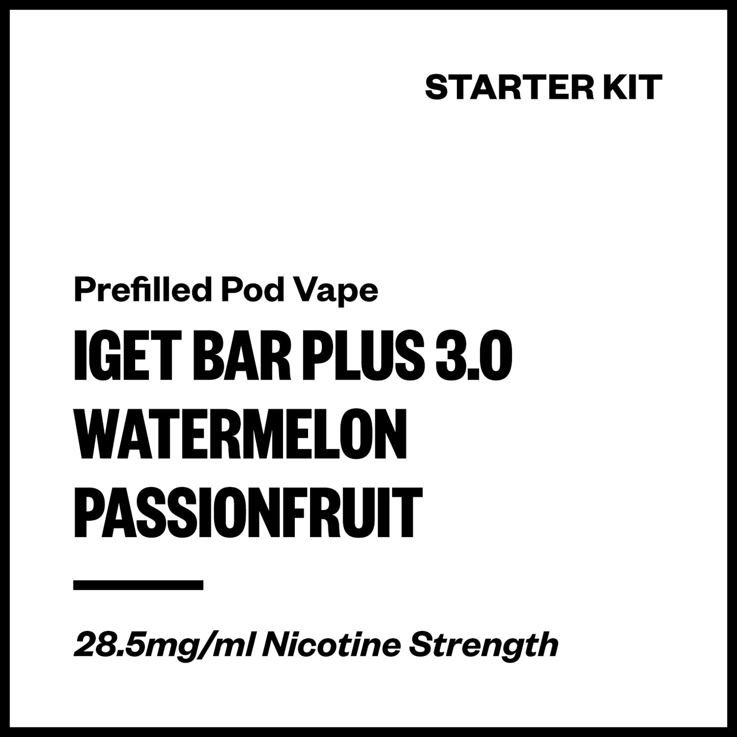 IGET Bar Plus 3.0 - Watermelon Passionfruit (Starter Kit) | Vapourium NZ