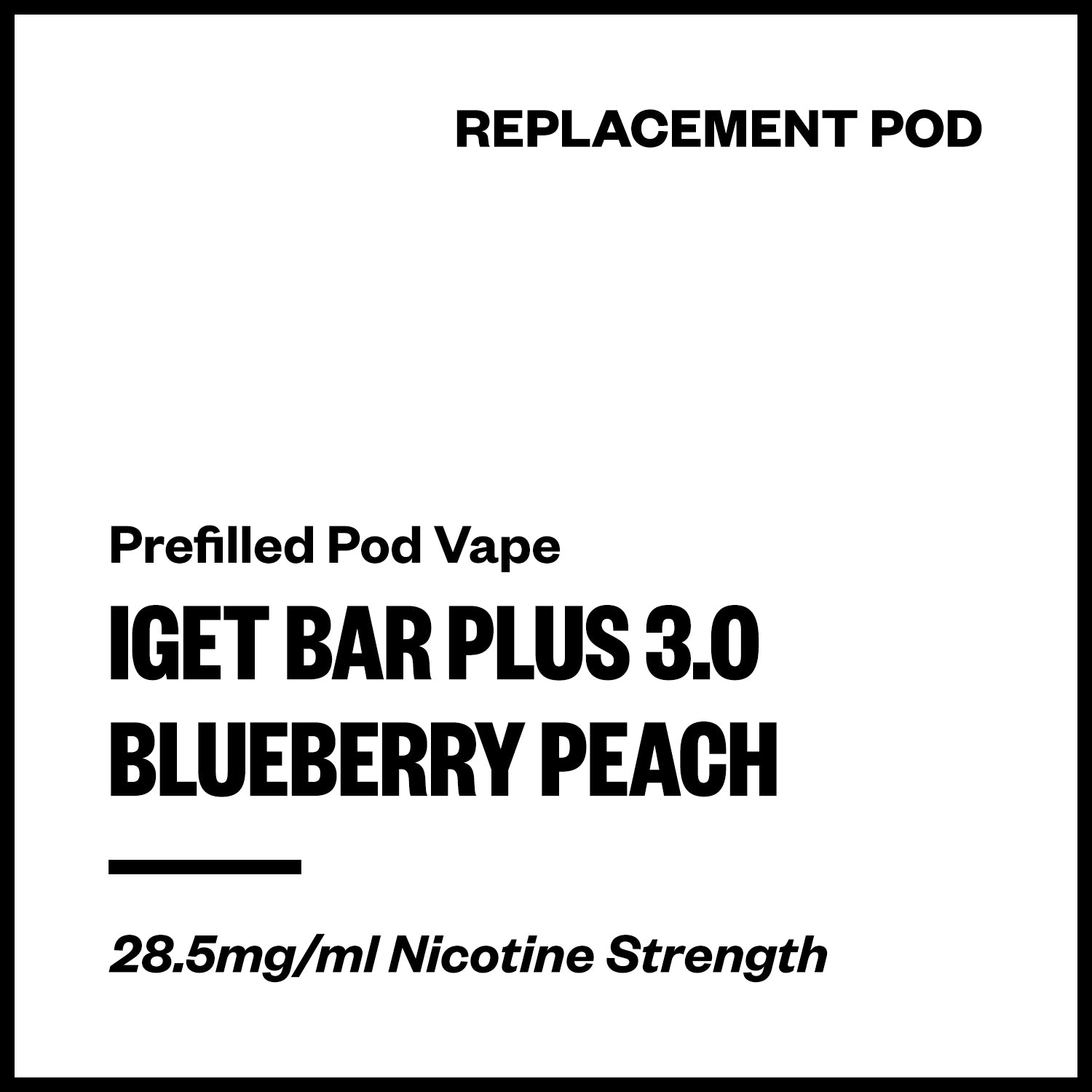 IGET Bar Plus 3.0 - Blueberry Peach (Replacement Pod) | Vapourium NZ