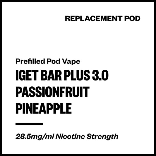 IGET Bar Plus 3.0 - Passionfruit Pineapple (Replacement Pod) | Vapourium NZ