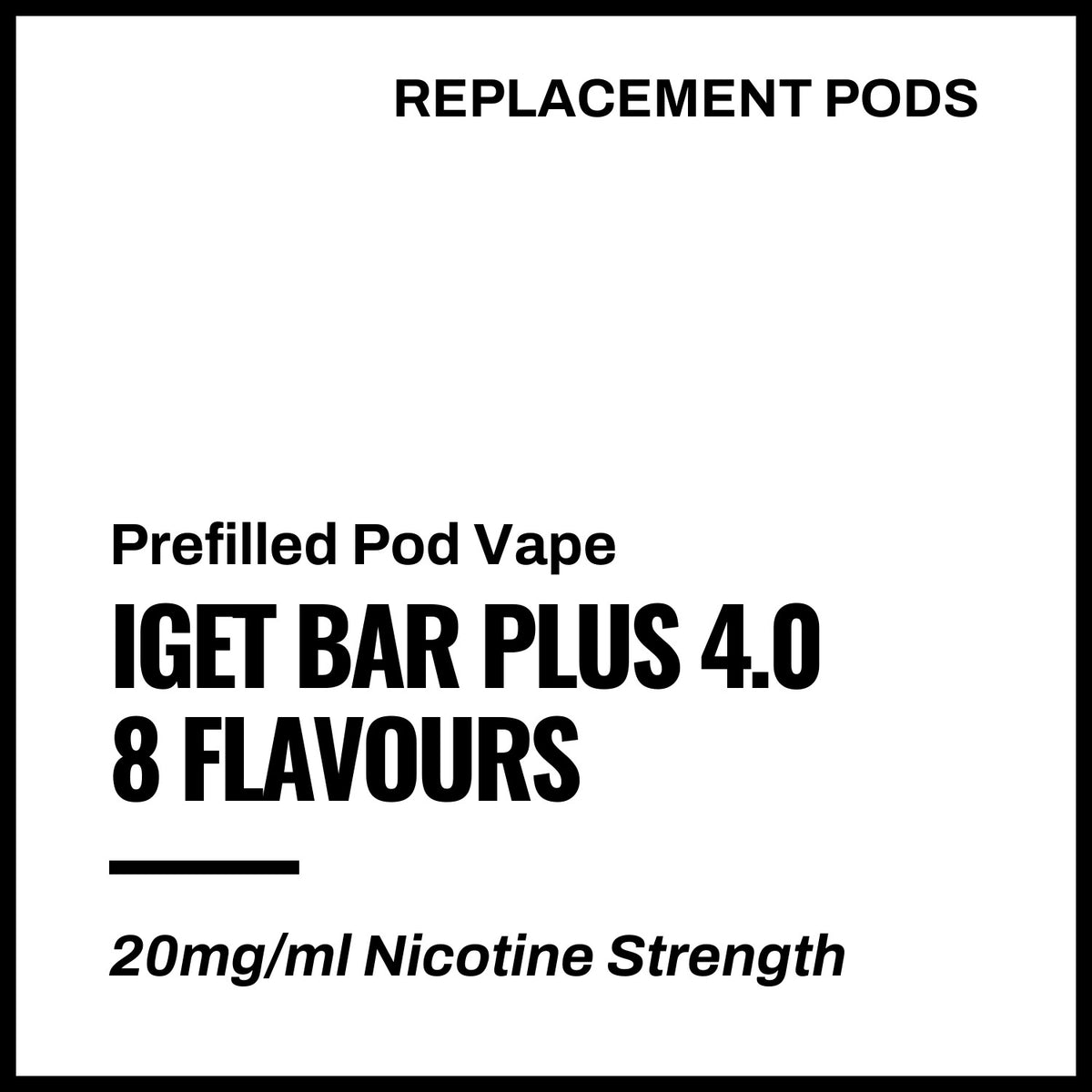 IGET Bar Plus 4.0 Replacement Pods