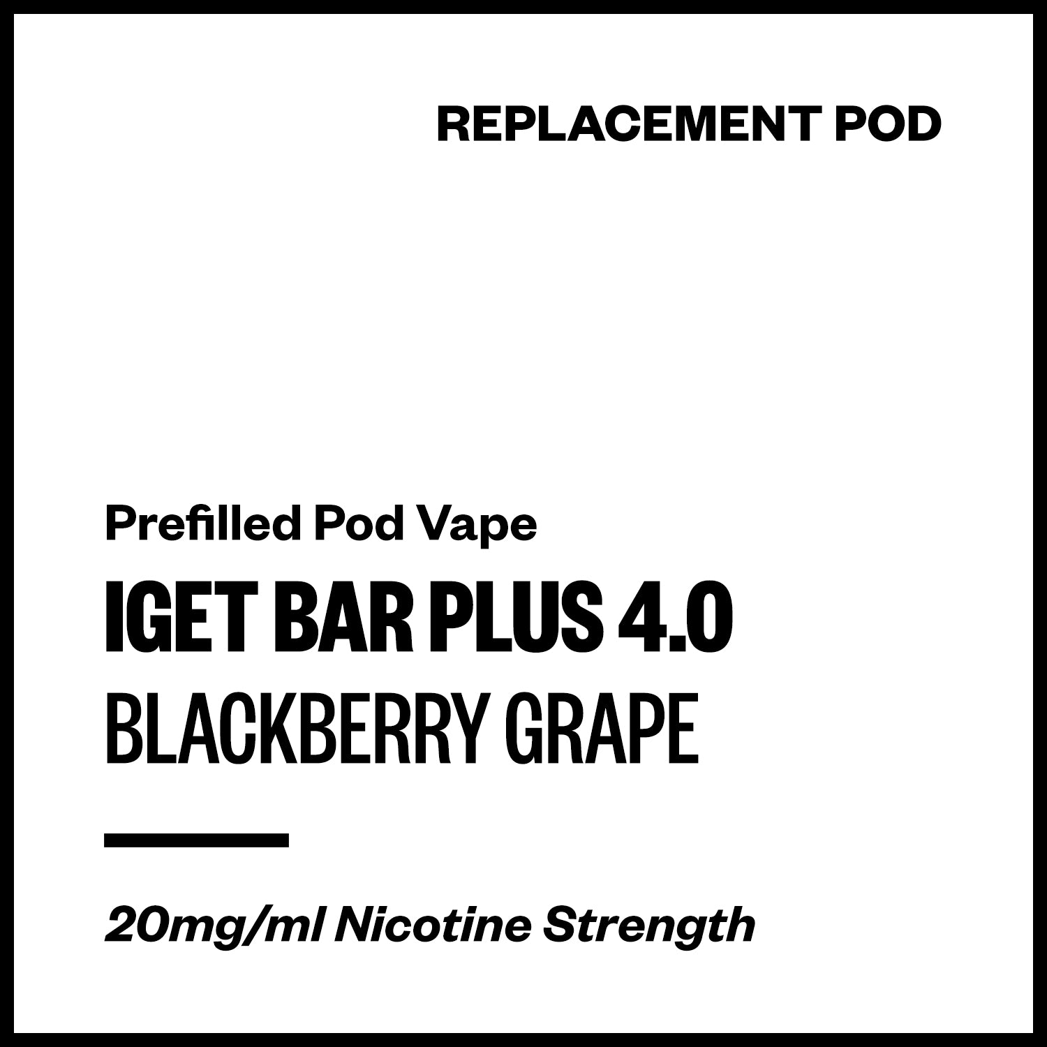 IGET Bar Plus 4.0 - Blackberry Grape (Replacement Pod) | Vapourium NZ
