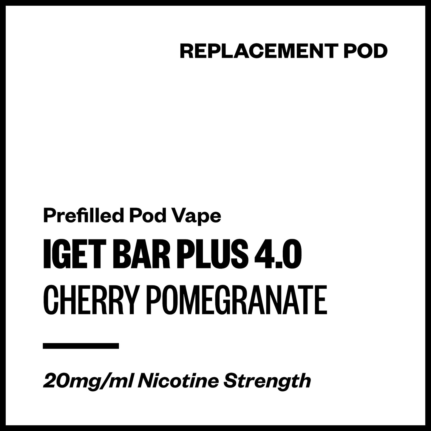 IGET Bar Plus 4.0 - Cherry Pomegranate (Replacement Pod) | Vapourium NZ