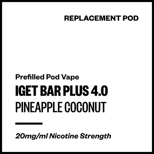 IGET Bar Plus 4.0 - Pineapple Coconut (Replacement Pod) | Vapourium NZ