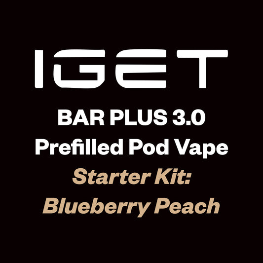 IGET Bar Plus 3.0 Starter Kit 10000 Puff - Blueberry Peach - Vapourium