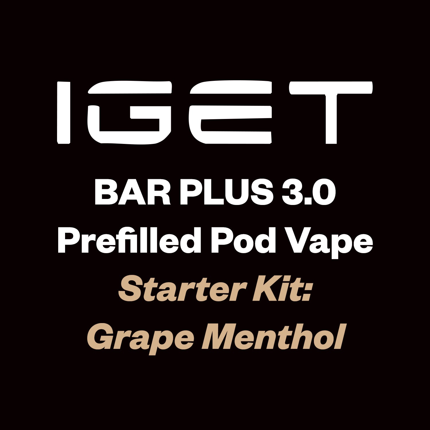 IGET Bar Plus 3.0 Starter Kit 10000 Puff - Grape Menthol - Vapourium