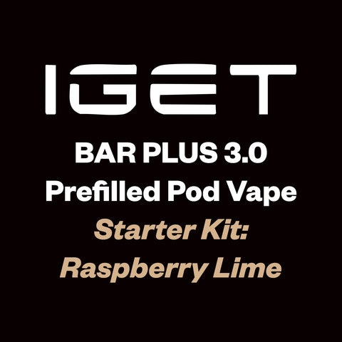 IGET Bar Plus 3.0 Starter Kit 10000 Puff - Raspberry Lime - Vapourium