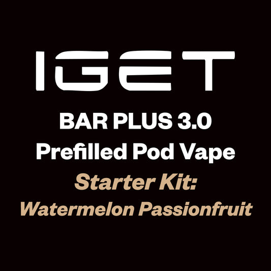 IGET Bar Plus 3.0 Starter Kit 10000 Puff - Watermelon Passionfruit - Vapourium