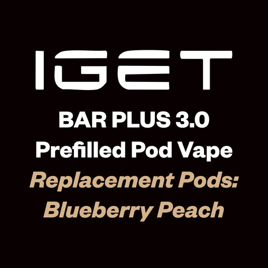 IGET Bar Plus 3.0 Replacement Pod 10000 Puff - Blueberry Peach - Vapourium