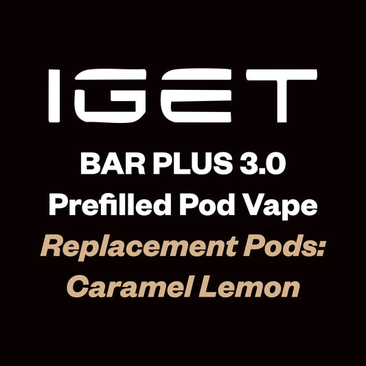 IGET Bar Plus 3.0 Replacement Pods (10,000 Puffs) - Caramel Lemon