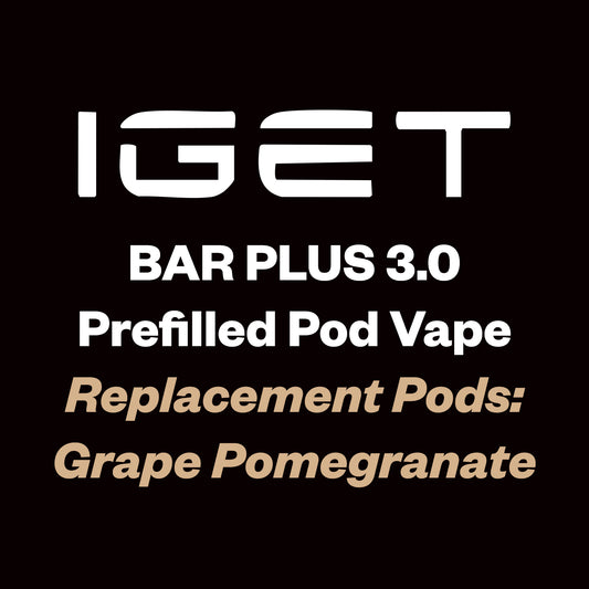 IGET Bar Plus 3.0 Replacement Pod 10000 Puff - Grape Pomegranate - Vapourium