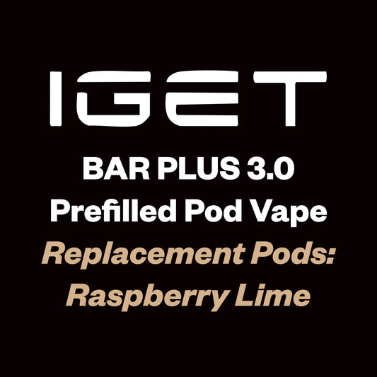 IGET Bar Plus 3.0 Replacement Pod 10000 Puff - Raspberry Lime - Vapourium