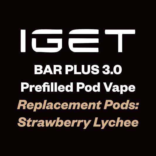 IGET Bar Plus 3.0 Replacement Pod 10000 Puff - Strawberry Lychee - Vapourium
