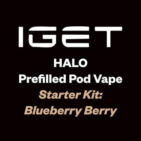 IGET Halo Pre-filled Pod Kit - 3K Puff - Blueberry Berry - Vapourium, First brick & mortar vape shop NZ, Vapes online NZ, Zip Pay online, Disposable Vapes NZ, Vape Juice, Eliquid, Nic Salts, Freebase, Vapourium, Christchurch, Dunedin, Timaru NZ