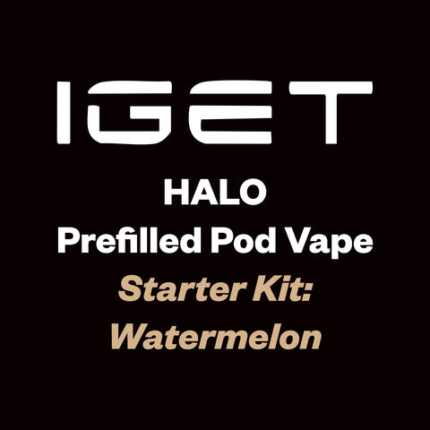 IGET Halo Pre-filled Pod Kit - 3K Puff - Watermelon - Vapourium, First brick & mortar vape shop NZ, Vapes online NZ, Zip Pay online, Disposable Vapes NZ, Vape Juice, Eliquid, Nic Salts, Freebase, Vapourium, Christchurch, Dunedin, Timaru NZ