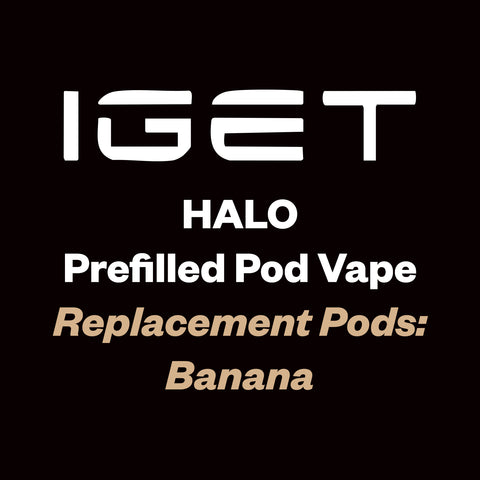 IGET HALO Prefilled Pod 3000 Puff - Banana - Vapourium