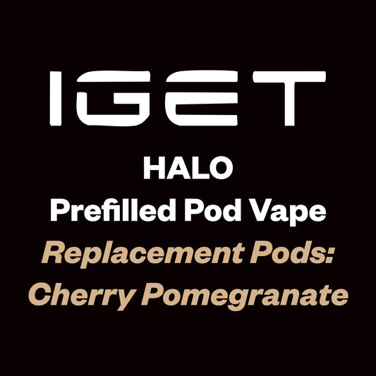 IGET HALO Prefilled Pod 3000 Puff - Cherry Pomegranate - Vapourium