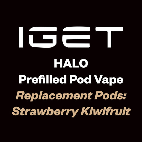 IGET Halo Prefilled Replacement Pods - 3K Puffs - Strawberry Kiwifruit - Vapourium