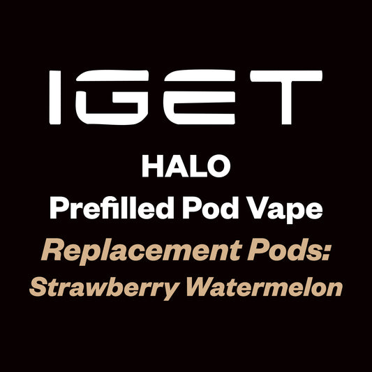 IGET HALO Prefilled Pod 3000 Puff - Strawberry Watermelon - Vapourium