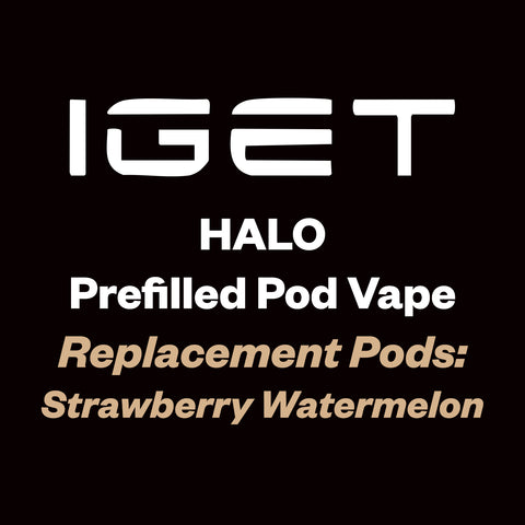 IGET HALO Prefilled Pod 3000 Puff - Strawberry Watermelon - Vapourium