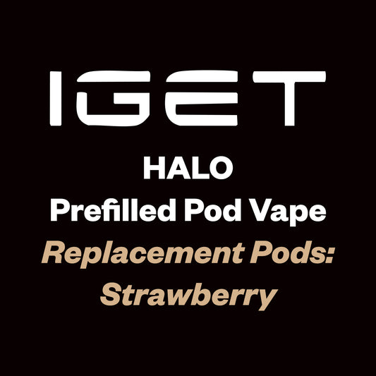 IGET Halo Prefilled Replacement Pods - 3K Puffs - Strawberry - Vapourium, First brick & mortar vape shop NZ, Vapes online NZ, Zip Pay online, Disposable Vapes NZ, Vape Juice, Eliquid, Nic Salts, Freebase, Vapourium, Christchurch, Dunedin, Timaru NZ