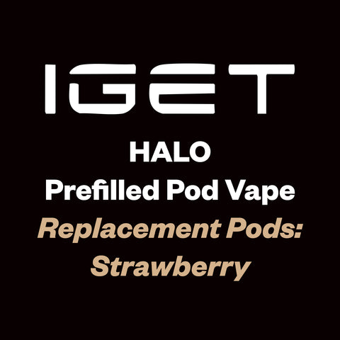 IGET Halo Prefilled Replacement Pods - 3K Puffs - Strawberry - Vapourium, First brick & mortar vape shop NZ, Vapes online NZ, Zip Pay online, Disposable Vapes NZ, Vape Juice, Eliquid, Nic Salts, Freebase, Vapourium, Christchurch, Dunedin, Timaru NZ
