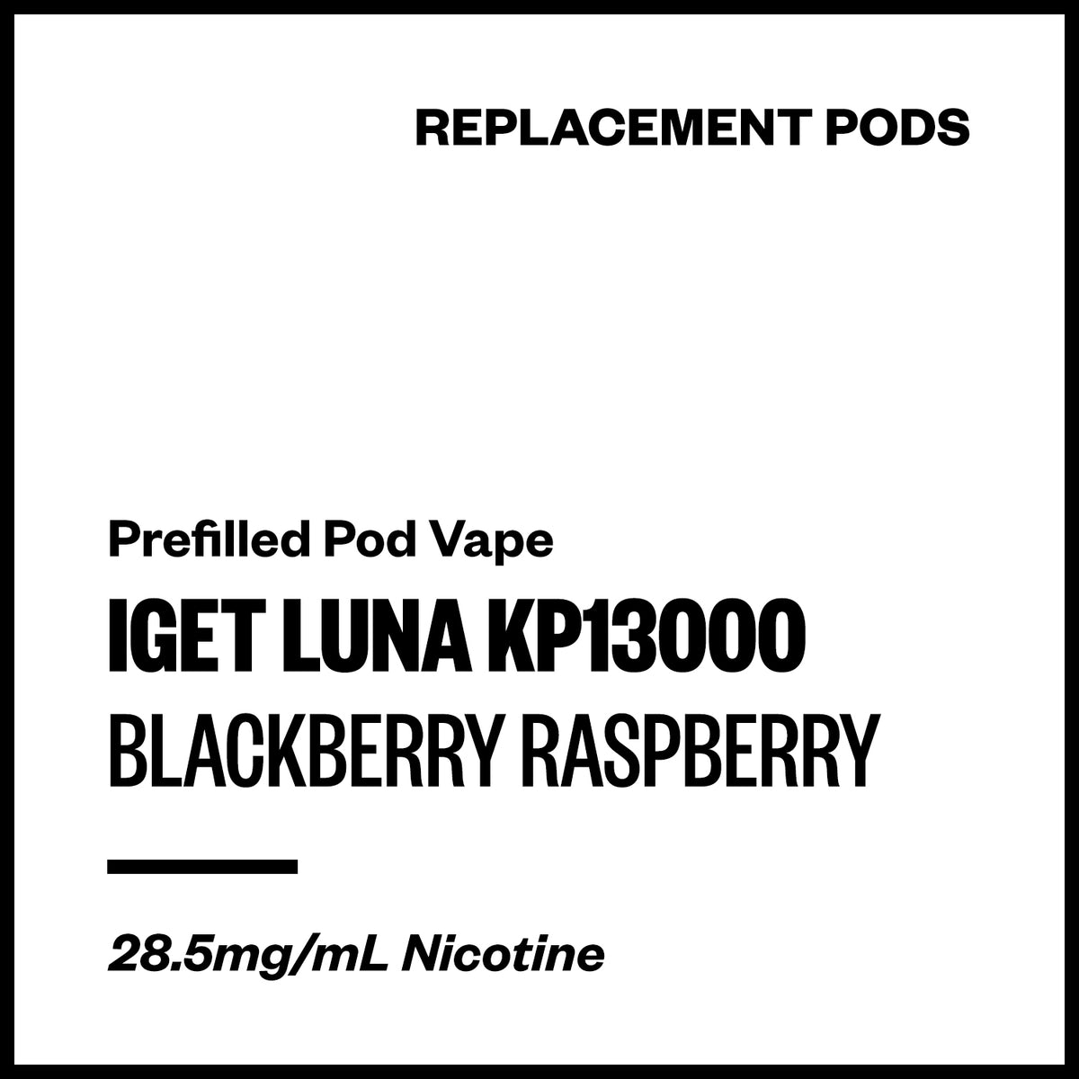 IGET Luna KP13000 - Blackberry Raspberry (Replacement Pod) - Vapourium, Buy Vape NZ, Ecig, Vape Pens, Ejuice/Eliquid, Christchurch, Dunedin