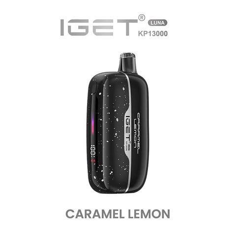 iGet Luna KP13000 Starter Kit - Caramel Lemon - 13,000 Puffs, USB-C Charging, Premium Flavour Pods - Vapourium – Dunedin, Christchurch, Timaru, New Zealand
