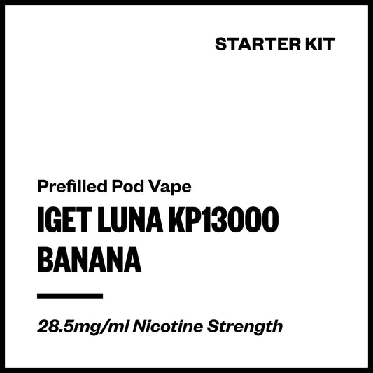 IGET Luna KP13000 - Banana (Starter Kit) | Vapourium NZ