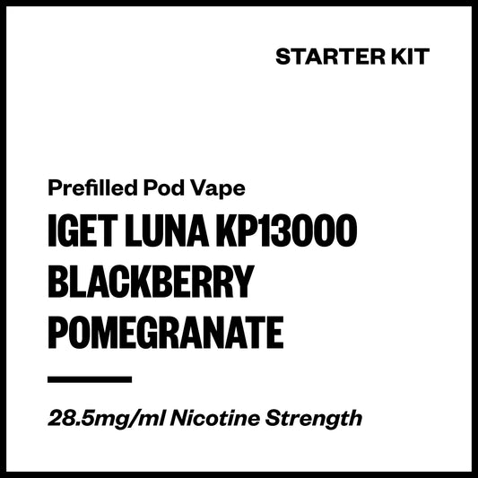 IGET Luna KP13000 - Blackberry Pomegranate (Starter Kit) | Vapourium NZ