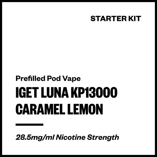 IGET Luna KP13000 - Caramel Lemon (Starter Kit) | Vapourium NZ