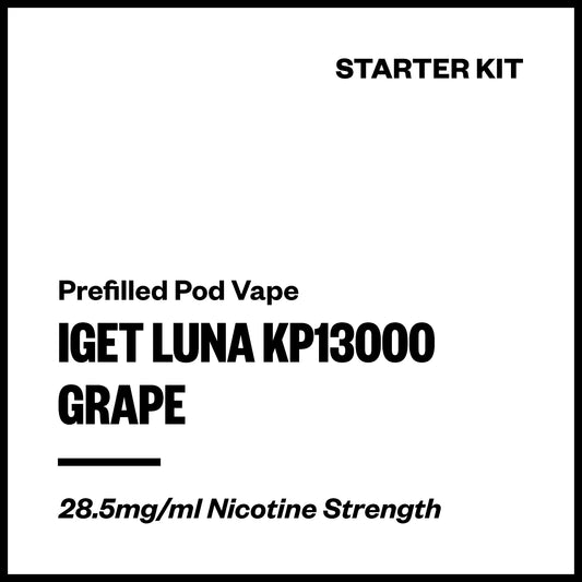 IGET Luna KP13000 - Grape (Starter Kit) | Vapourium NZ