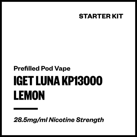 IGET Luna KP13000 - Lemon (Starter Kit) | Vapourium NZ