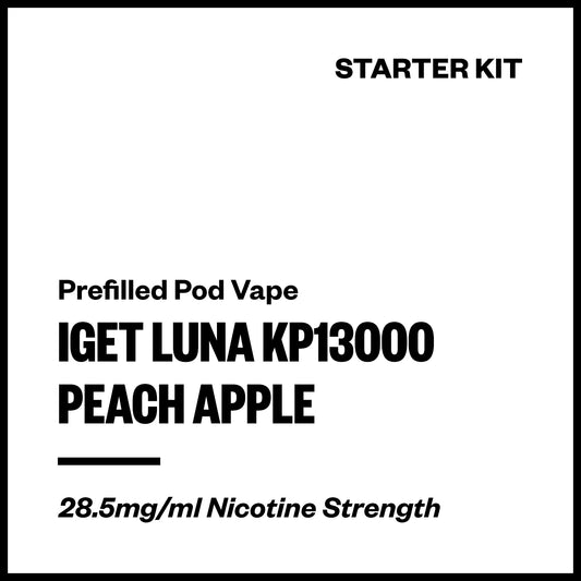 IGET Luna KP13000 - Peach Apple (Starter Kit) | Vapourium NZ
