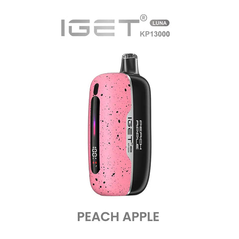 iGet Luna KP13000 Starter Kit - Peach Apple - 13,000 Puffs, USB-C Charging, Premium Flavour Pods - Vapourium – Dunedin, Christchurch, Timaru, New Zealand