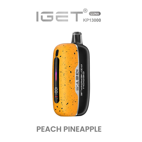 iGet Luna KP13000 Starter Kit - Peach Pineapple - 13,000 Puffs, USB-C Charging, Premium Flavour Pods - Vapourium – Dunedin, Christchurch, Timaru, New Zealand