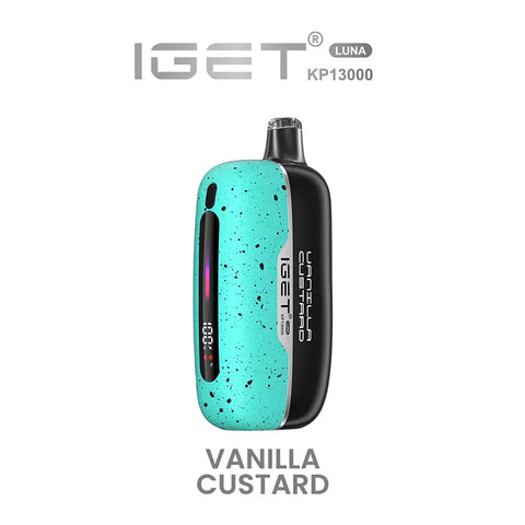 iGet Luna KP13000 Starter Kit - Vanilla Custard - 13,000 Puffs, USB-C Charging, Premium Flavour Pods - Vapourium – Dunedin, Christchurch, Timaru, New Zealand