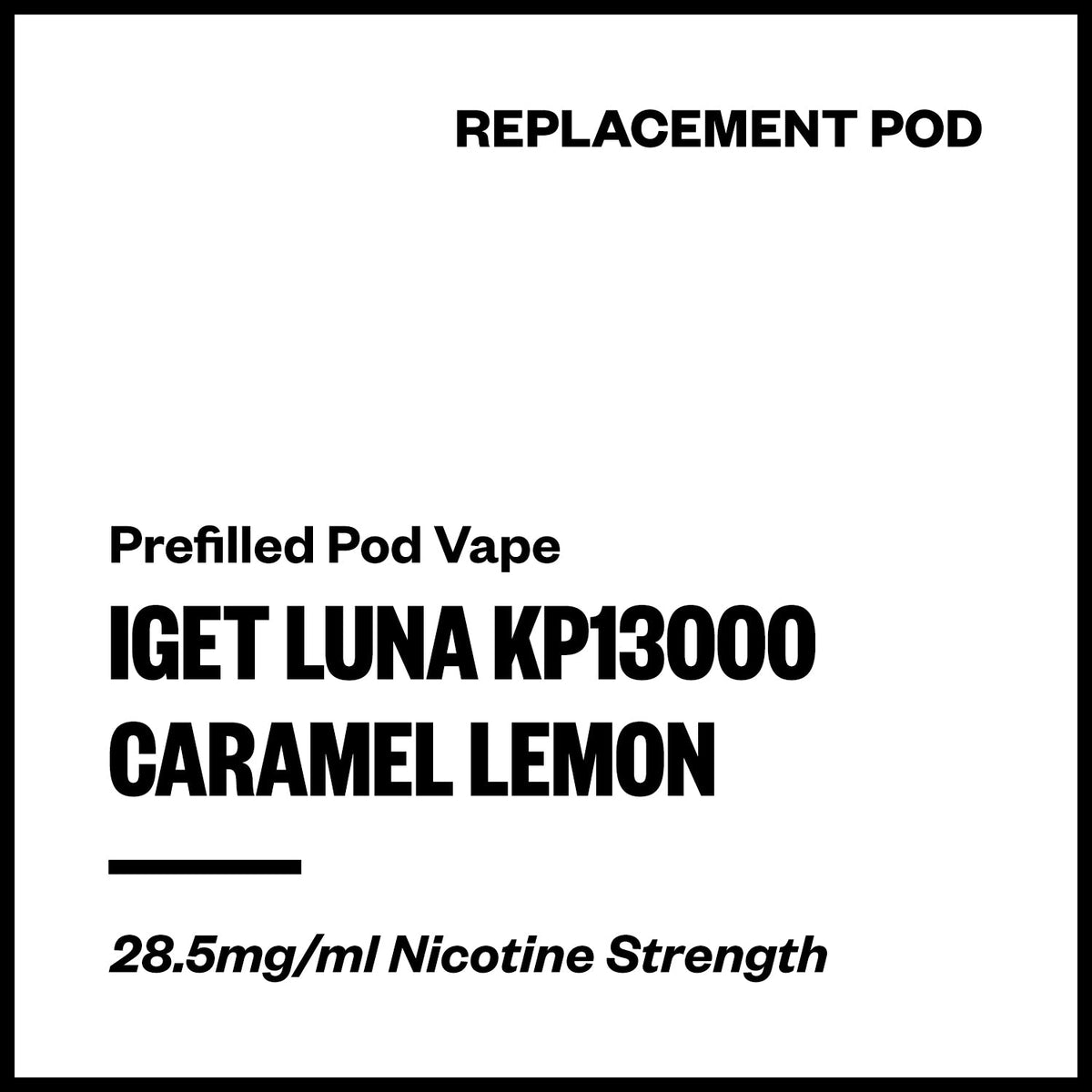 IGET Luna KP13000 Replacement Pod - Caramel Lemon