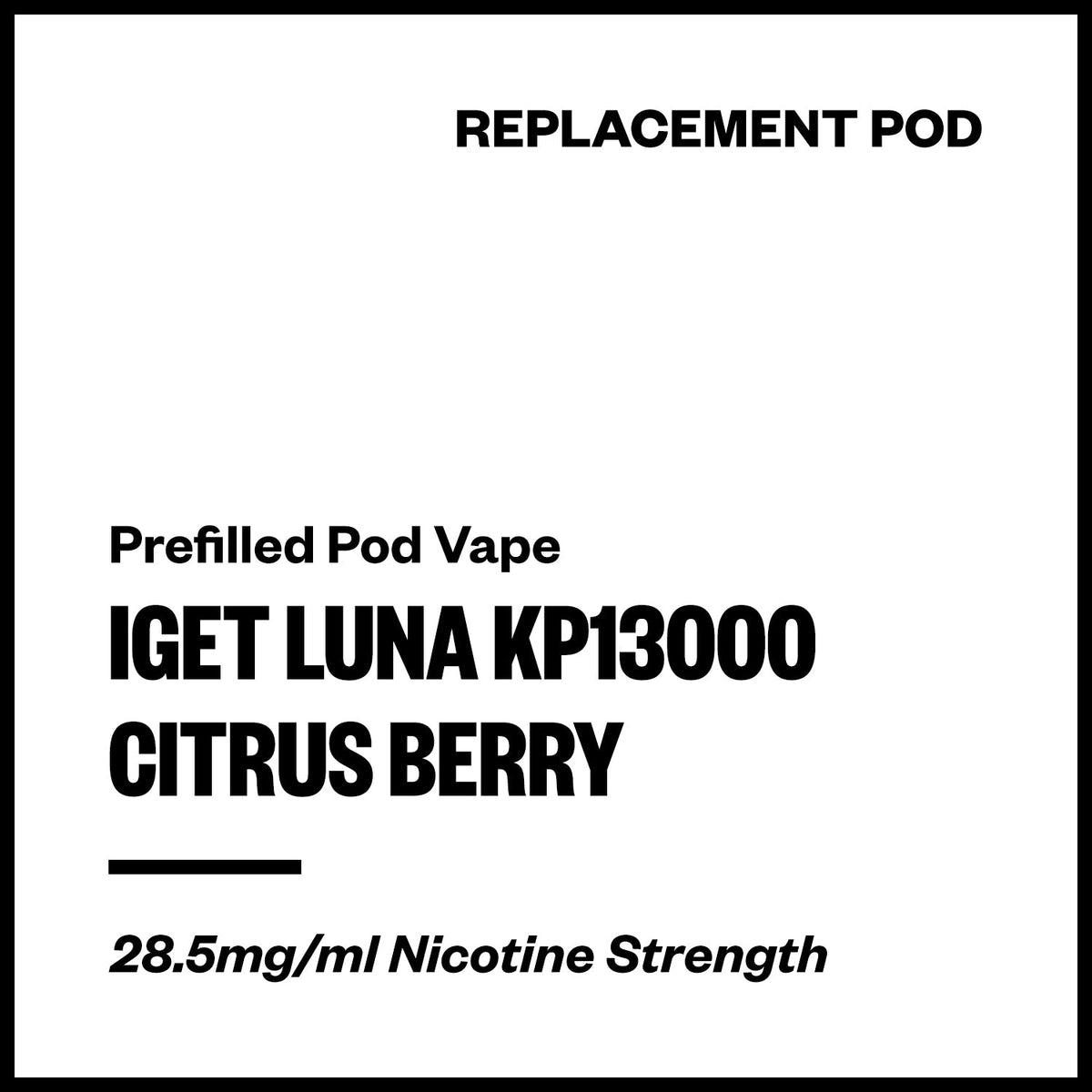 IGET Luna KP13000 Replacement Pod - Citrus Berry
