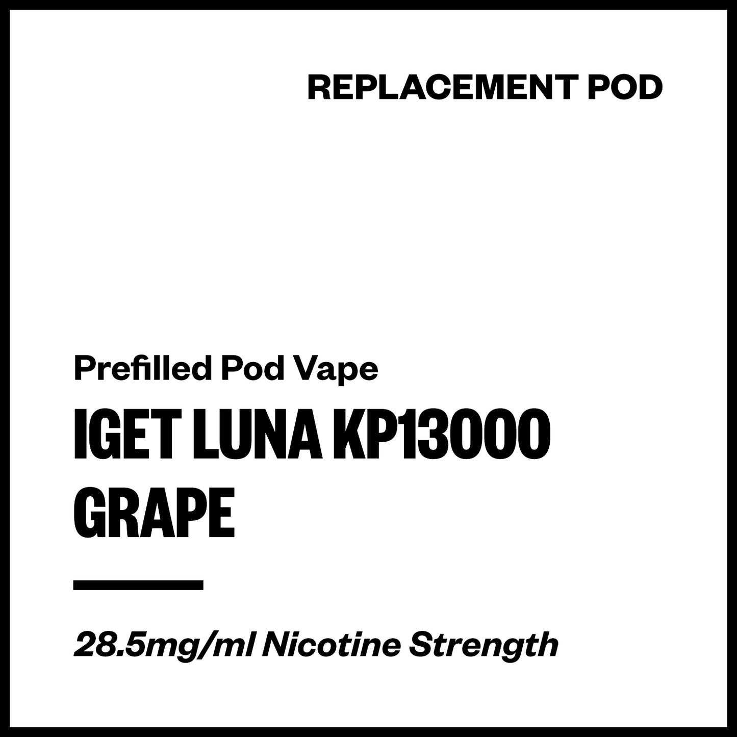 IGET Luna KP13000 - Grape (Replacement Pod) | Vapourium NZ