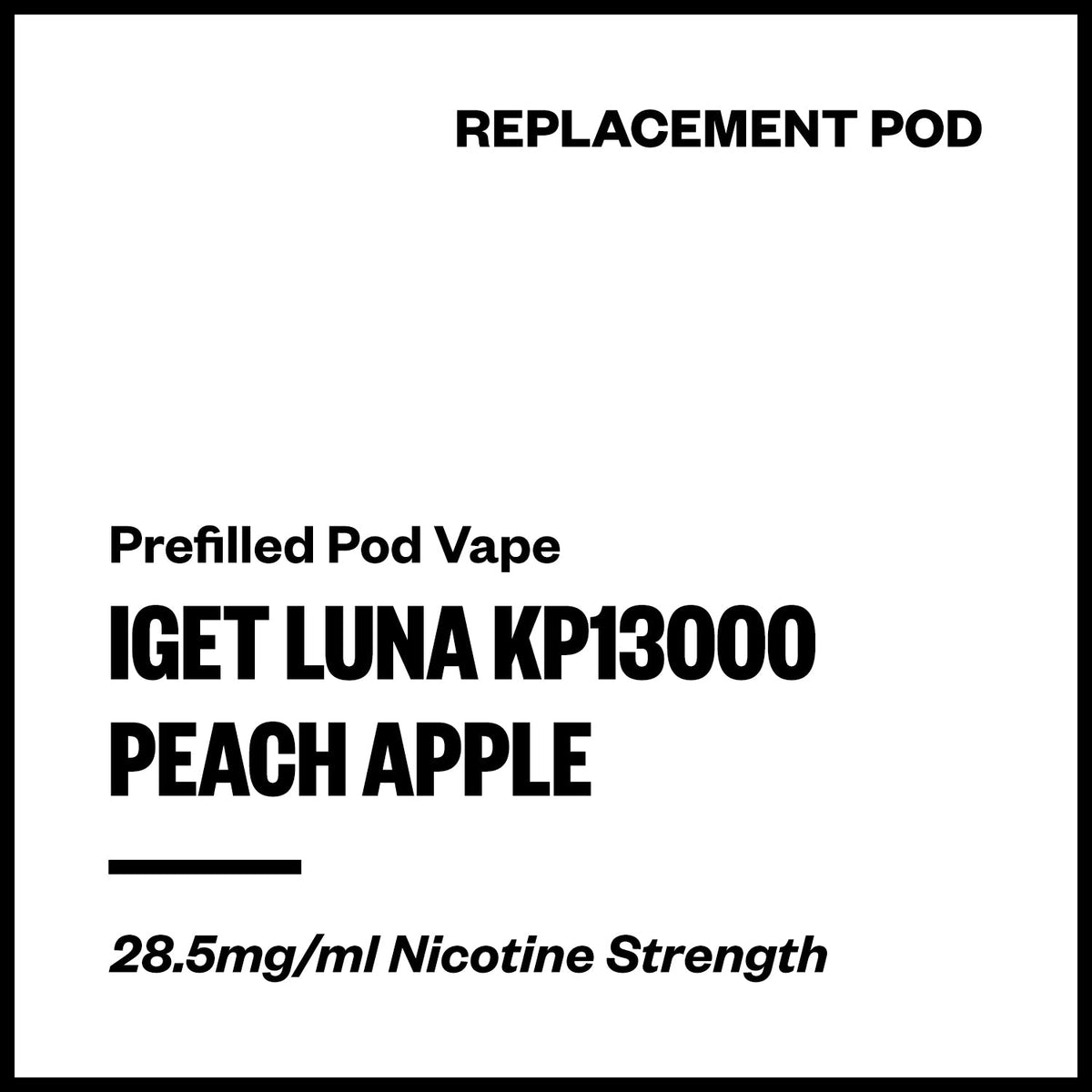 IGET Luna KP13000 Replacement Pod - Peach Apple