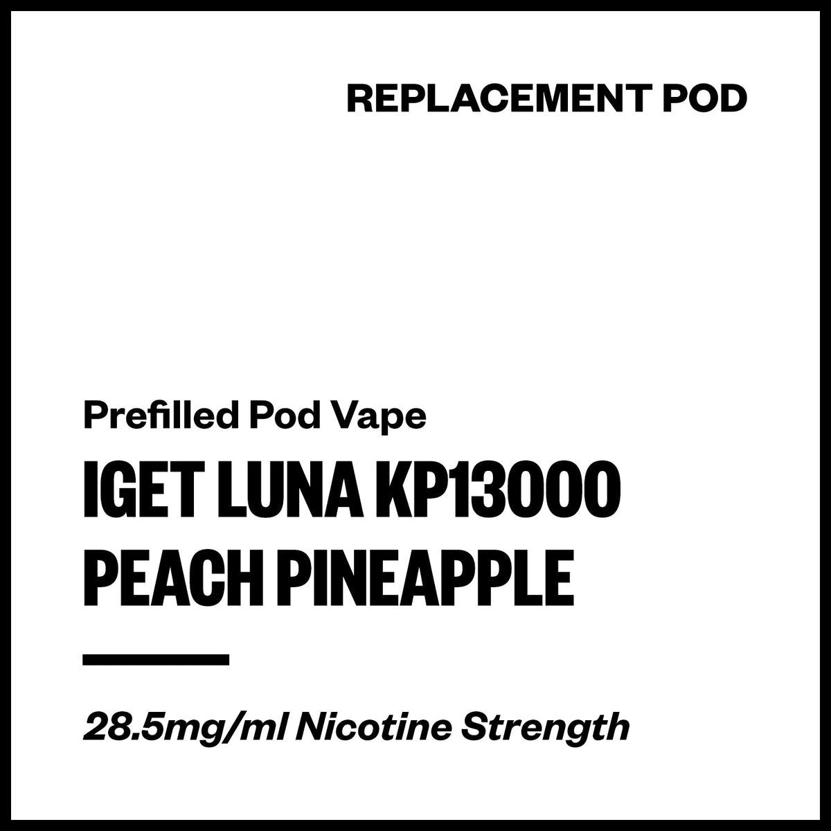IGET Luna KP13000 Replacement Pod - Peach Pineapple